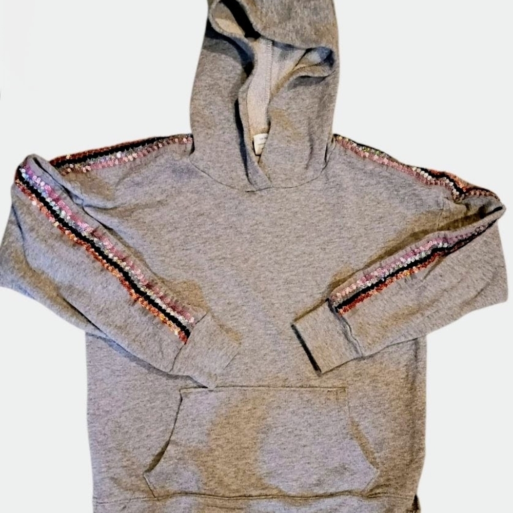 Girls grey hoodie with sequins